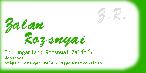 zalan rozsnyai business card